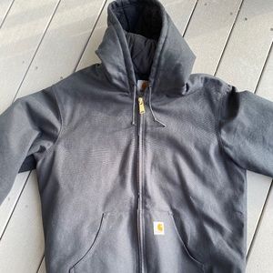 Carhartt Black Medium Tall LOOSE FIT FIRM DUCK INSULATED FLANNEL-LINED ACTIVE JA